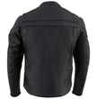 Milwaukee Leather SH1408 Men's Sporty Crossover Vented Black Motorcycle Leather Scooter Jacket