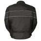 NexGen SH212102 Men's Black Textile Vented Moto Jacket with Reflective Piping