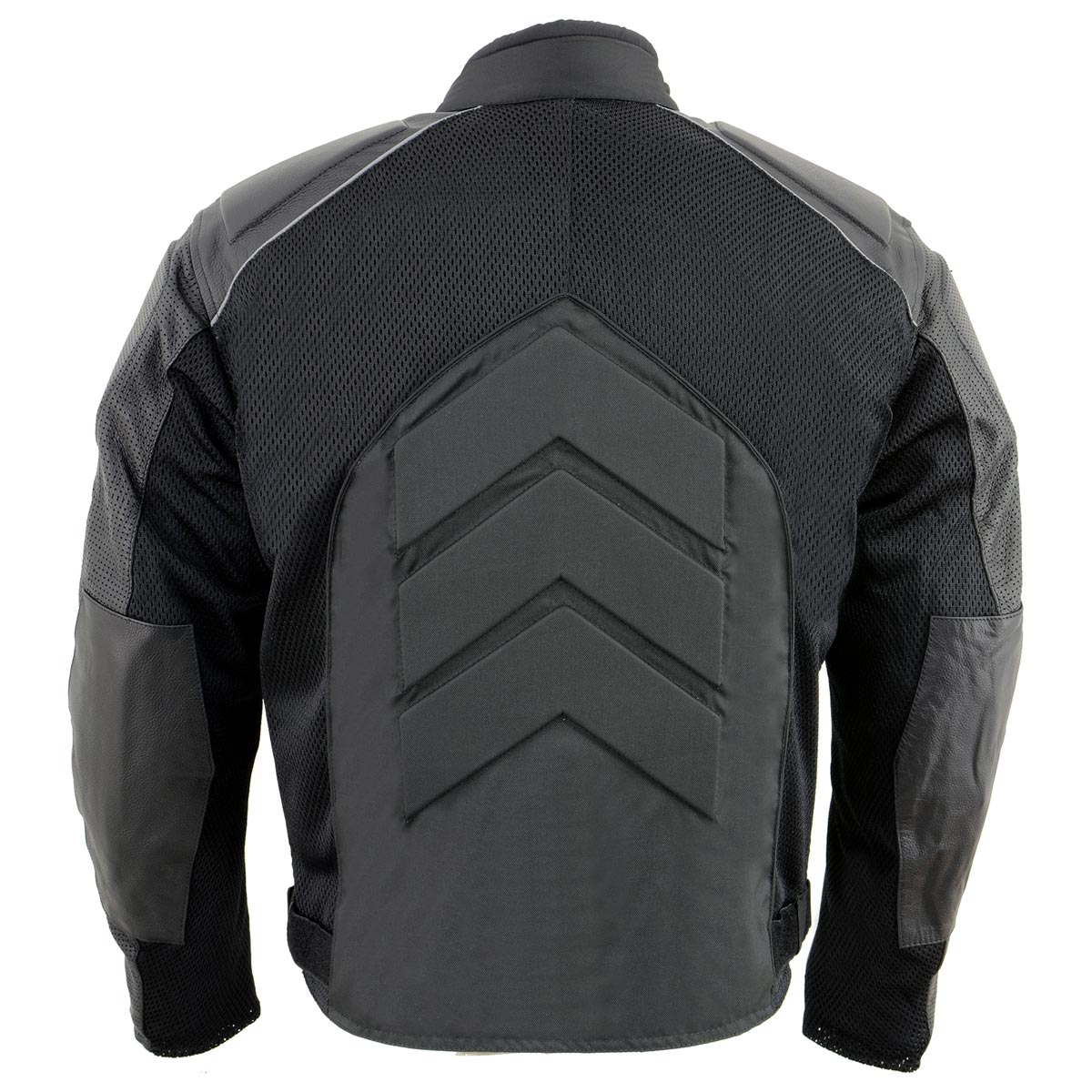 NexGen SH2153 Men s Black CE Armored Motorcycle Textile and Leather Combo Jacket