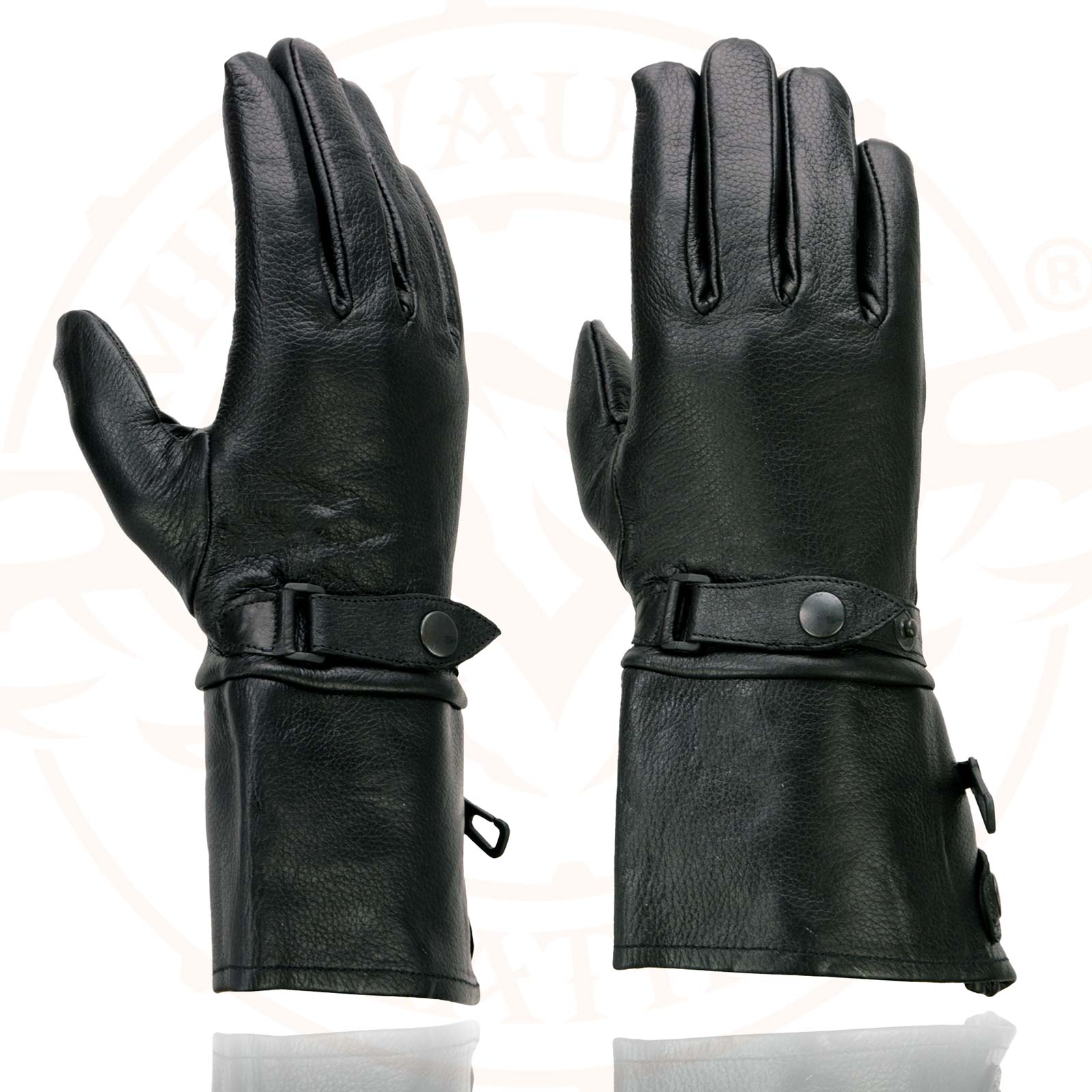 Mens leather biker gloves on sale