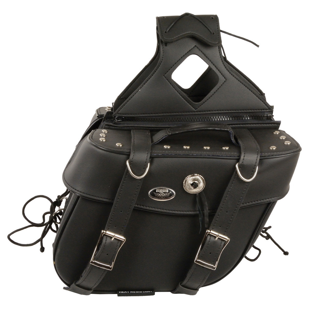 Milwaukee Leather SH629ZB Black Zip Off PVC Motorcycle Throw Over LeatherUp USA