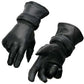 Milwaukee Leather SH870 Women's Black Deerskin Leather Gauntlet Gloves with Gel Palm