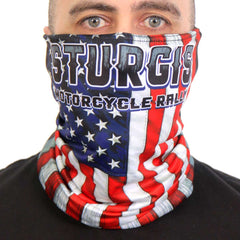 Sturgis Motorcycle Rally American Flag Neck Gaiter SPA1561