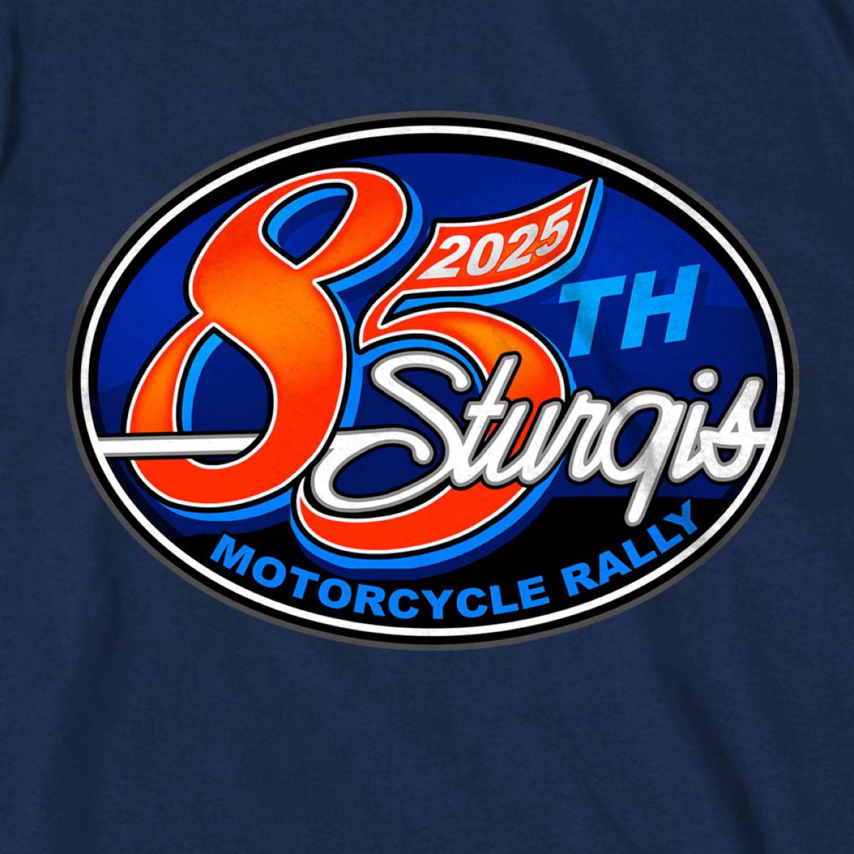 2025 Sturgis Motorcycle Rally Rally Logo Navy Men's T-Shirt