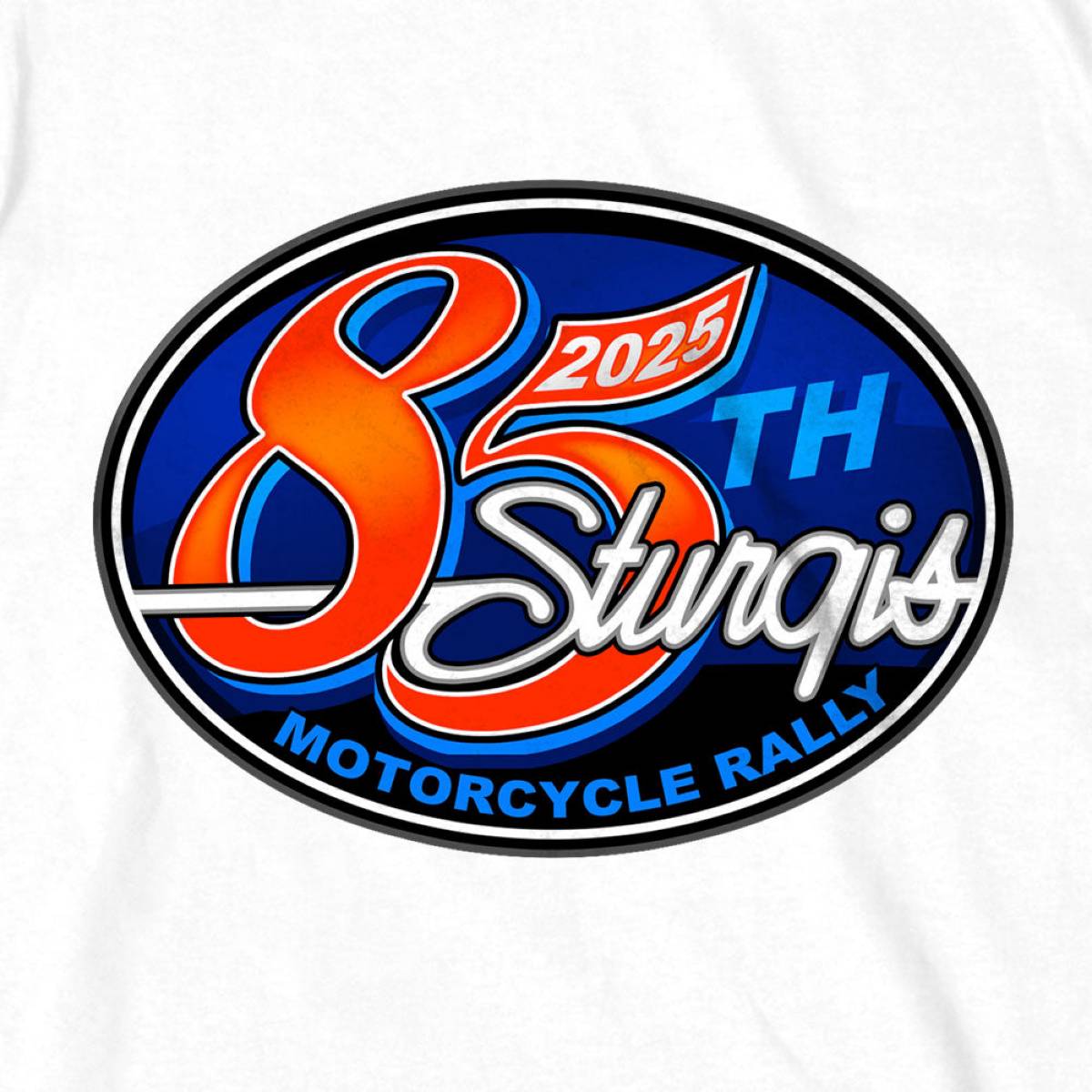 2025 Sturgis Motorcycle Rally Rally Logo White Men's T-Shirt