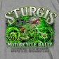 2025 Sturgis Motorcycle Rally Skeleton Chief Heather Grey Men's T-Shirt