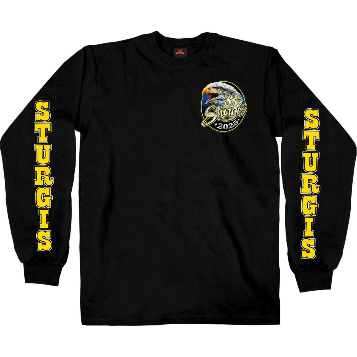 2025 Sturgis Motorcycle Rally Scenic Eagle Black Men's Long Sleeve Shirt