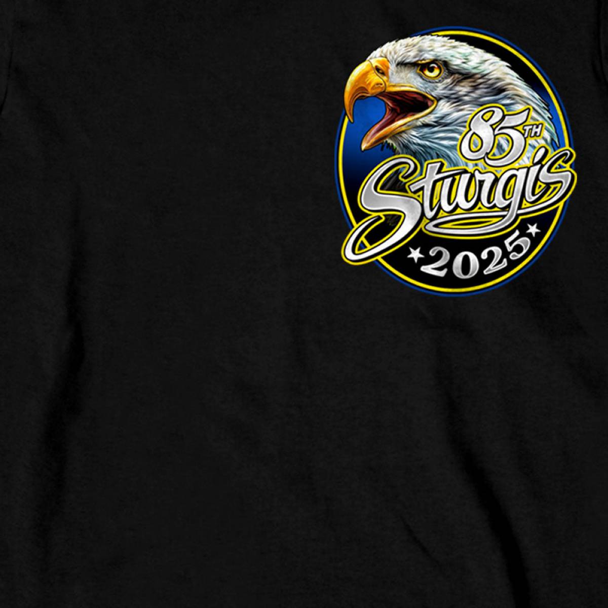 2025 Sturgis Motorcycle Rally Scenic Eagle Black Men's Long Sleeve Shirt