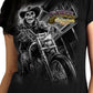 2025 Sturgis Women's Motorcycle Rally #1 Ghost Rider Black Ladies T-Shirt