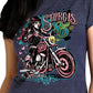 2025 Sturgis Women's Motorcycle Rally Pink Lady Heather Blue Ladies T-Shirt