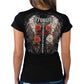 2025 Sturgis Women's Motorcycle Rally Leather Wings Black Ladies T-Shirt