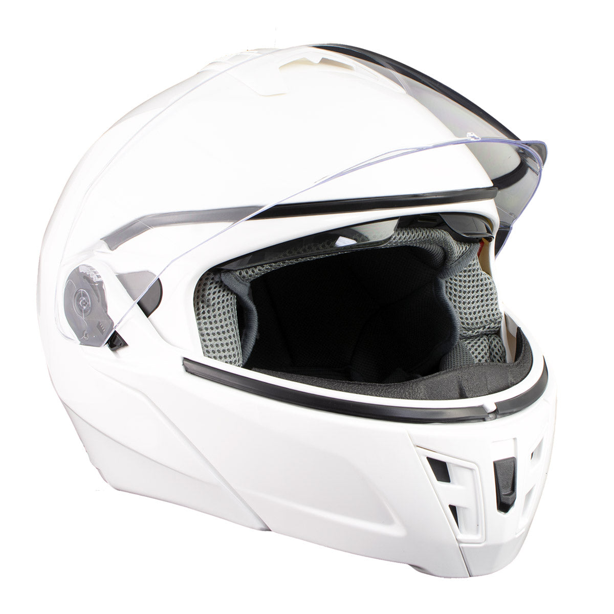 Hawk 'FX' ST11121 10WG White Modular Motorcycle Helmet