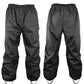 Xelement RN4760 Men's Black 2-Piece Motorcycle Rain Suit with Boot Straps