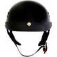 Outlaw T70 'Stealth' Advanced DOT Solid Gloss Black Half Motorcycle Helmet