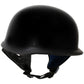 Outlaw T-75 'The Hanz' German Style Gloss Black Advanced Motorcycle Half Helmet