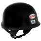 Outlaw T-75 'The Hanz' German Style Gloss Black Advanced Motorcycle Half Helmet