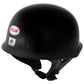 Outlaw T-75 'The Hanz' German Style Gloss Black Advanced Motorcycle Half Helmet