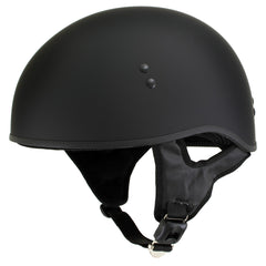 Hot Leathers HLT68 Flat Black The O.G. Flat Black Motorcycle DOT Skull Cap Half Helmet Biker