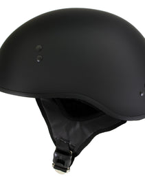 Hot Leathers HLT68-SP Flat Black 'The O.G.' No Logo Motorcycle DOT Skull Cap Half Helmet for Men and Women Biker