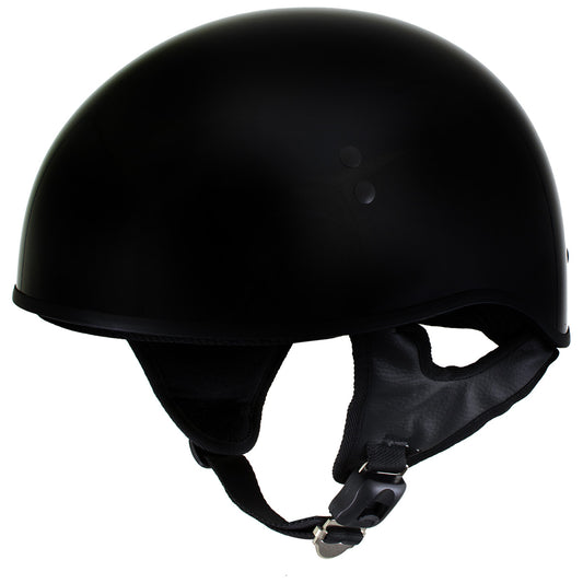 Hot Leathers HLT68 Gloss Black 'The O.G.' Advanced DOT Skull Cap Motorcycle Helmet