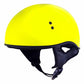 Milwaukee Helmets T68 'The O.G.' Hi-Vis Neon Yellow Motorcycle DOT Approved Skull Cap Half Helmet for Men and Women Biker