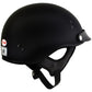 Outlaw T70 'Stealth'Advanced DOT Solid Flat Black Half Motorcycle Skull Helmet