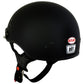 Outlaw T70 'Stealth'Advanced DOT Solid Flat Black Half Motorcycle Skull Helmet