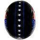 Outlaw T68 'Stars and Stripes' Advanced DOT Black Glossy Motorcycle Skull Cap Half Helmet