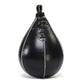 X Fitness XF8003 Speed Ball Boxing Cow Hide Leather MMA Speed Bag Muay Thai Training Speed Bag Punching Dodge Striking Bag Kit with Hanging Swivel for Workout-BLACK