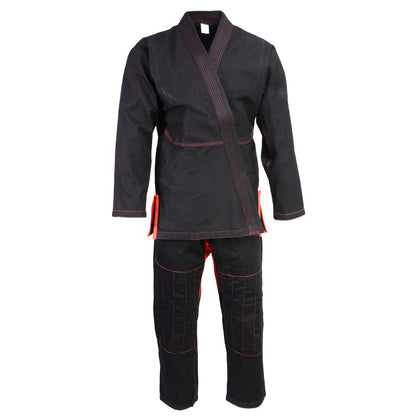 X-Fitness XFM6001 Ultra Light Preshrunk BJJ Jiu Jitsu Gi (See Special Sizing Guide)-BLACK