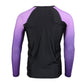 X-Fitness XFM7000 Men's Black and Purple Long Sleeve Compression Rash Guard Athletic Shirt- MMA, BJJ, Wrestling, Cross Training