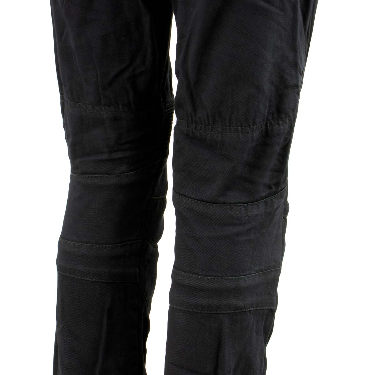 Ladies XS2823 Black Denim Motorcycle Pants with CE Approved Armor