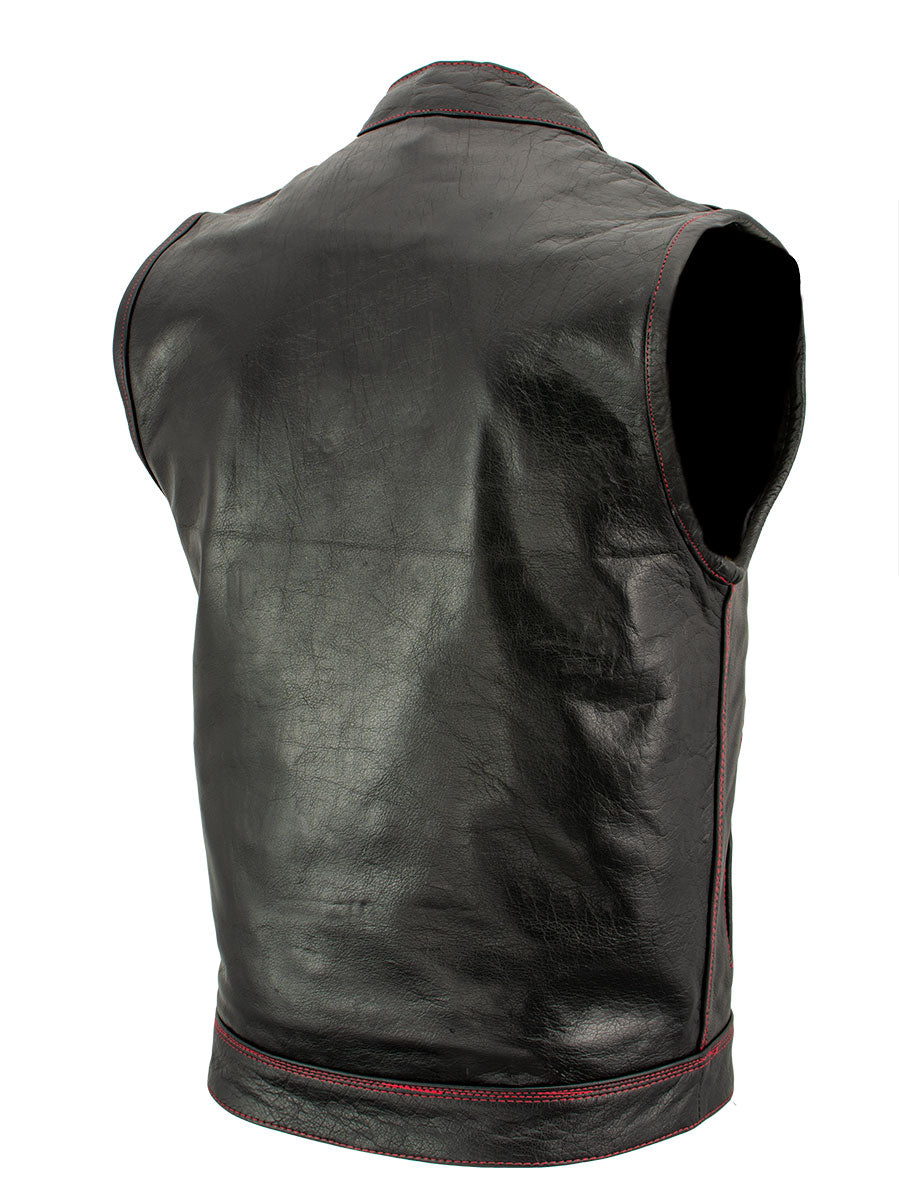 Leather Vest Men's Hunt Club Brown Wax Black Paisley Leather Build Denim  Style Rider Motorcycle Leather Vest Men Vest 