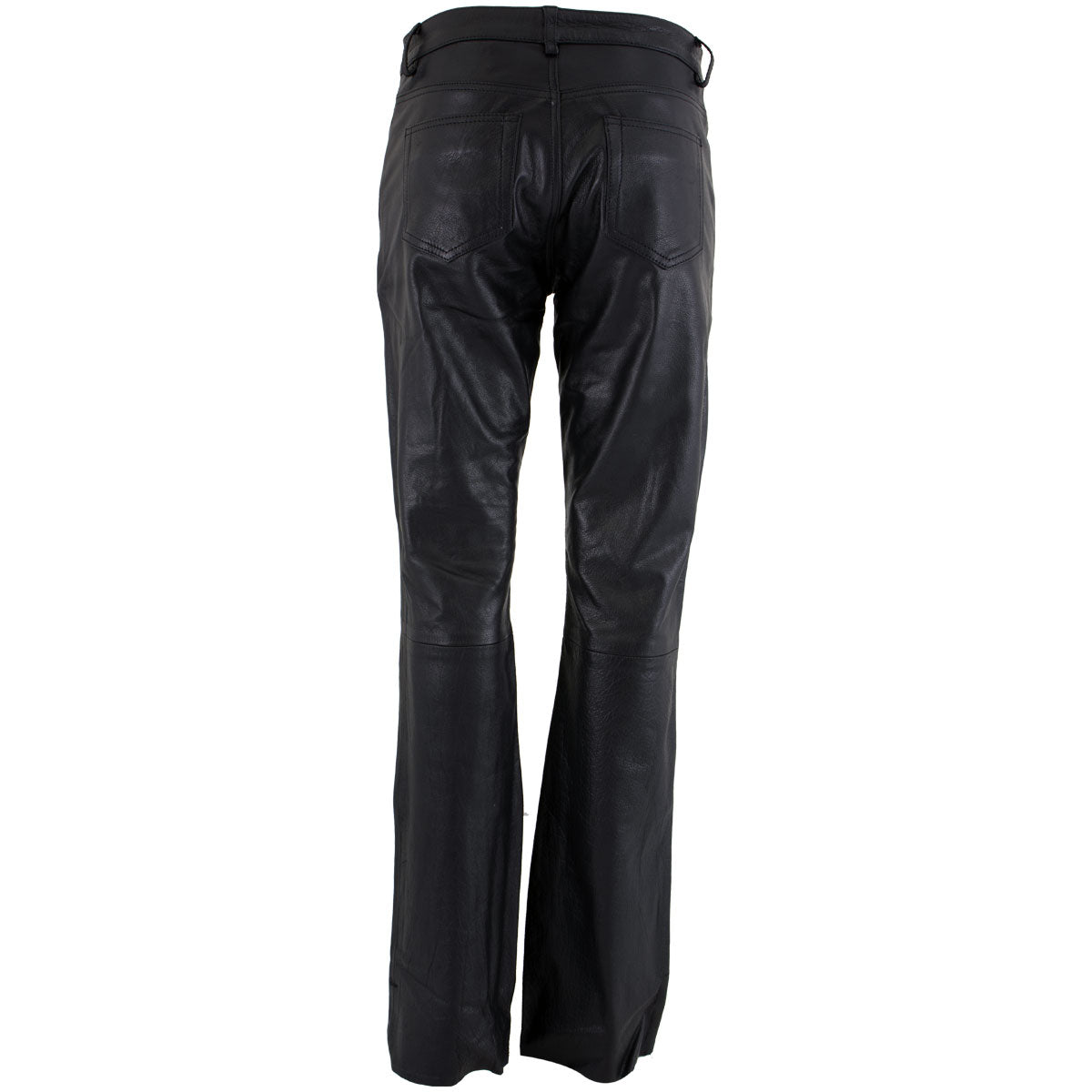 Milwaukee Leather LKM5719 Women's Black Premium Buffalo Leather Motorcycle Rider Casual Fashion Pants