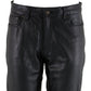 Milwaukee Leather LKM5719 Women's Black Premium Buffalo Leather Motorcycle Rider Casual Fashion Pants