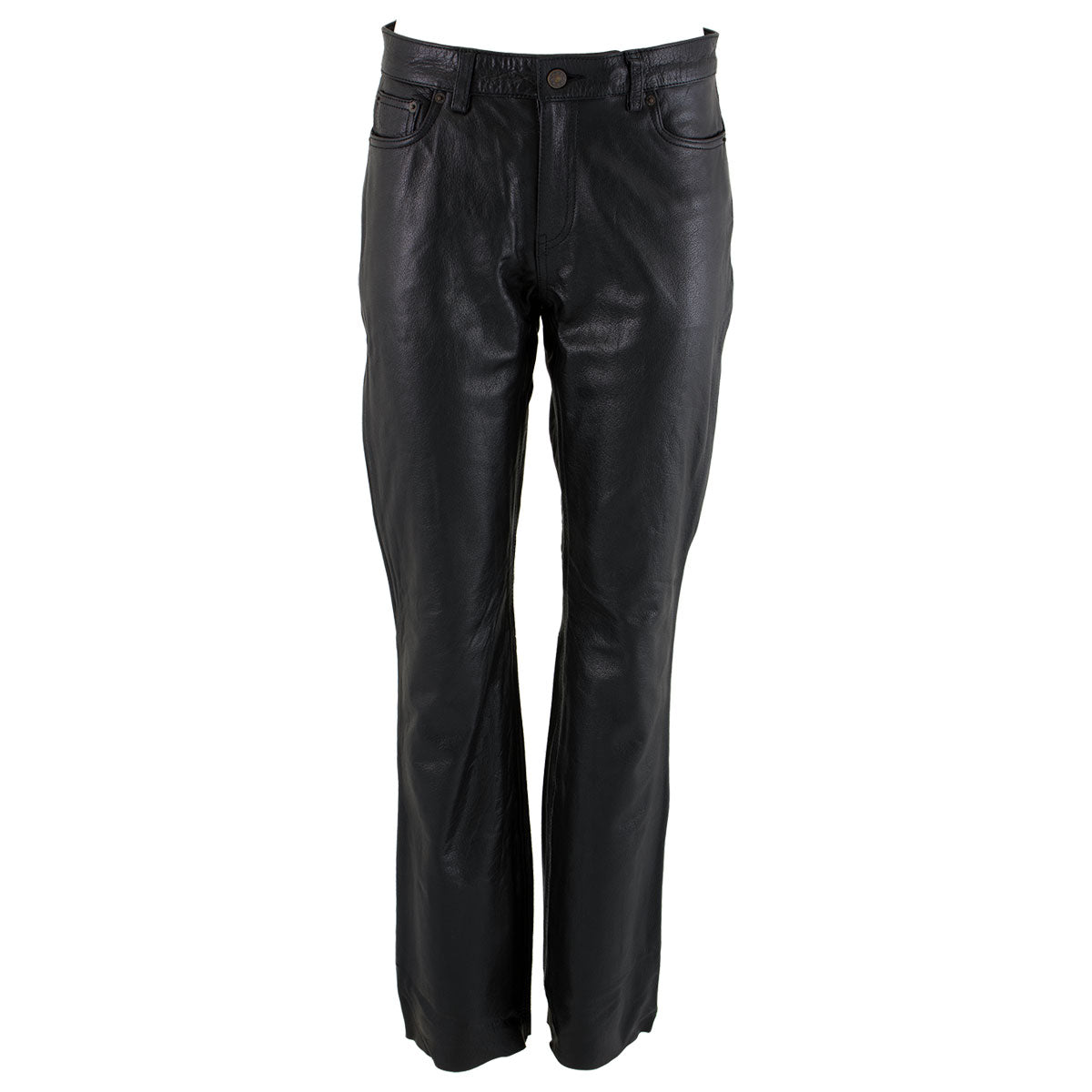 Milwaukee Leather LKM5719 Women's Black Premium Buffalo Leather Motorcycle Rider Casual Fashion Pants