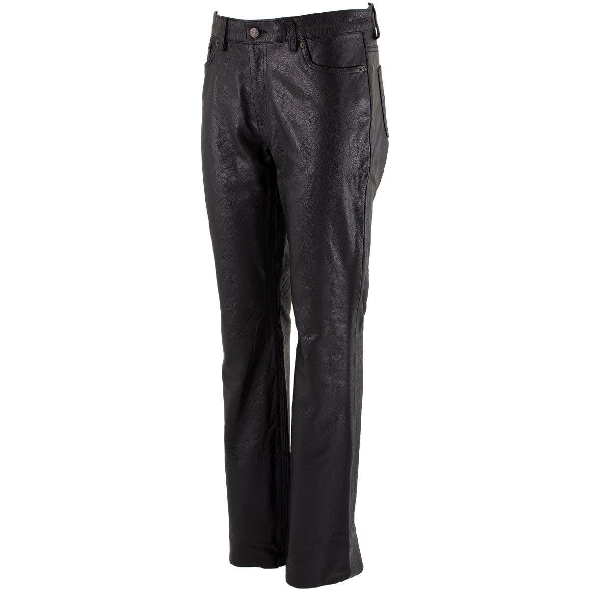 Milwaukee Leather LKM5719 Women's Black Premium Buffalo Leather Motorcycle Rider Casual Fashion Pants