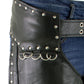 Milwaukee Leather LKL6705 Women's Classic Black Leather Motorcycle Biker Rider Chaps w/ Rivet Detail