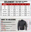 Xelement XS8160 Men's 'Shadow' All Season Black Tri-Tex and Mesh Motorcycle Rider Jacket with X-Armor Protection