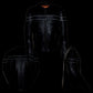 Z1R1408 Men’s ‘45’ Black Sport Vented Black Leather Moto Jacket