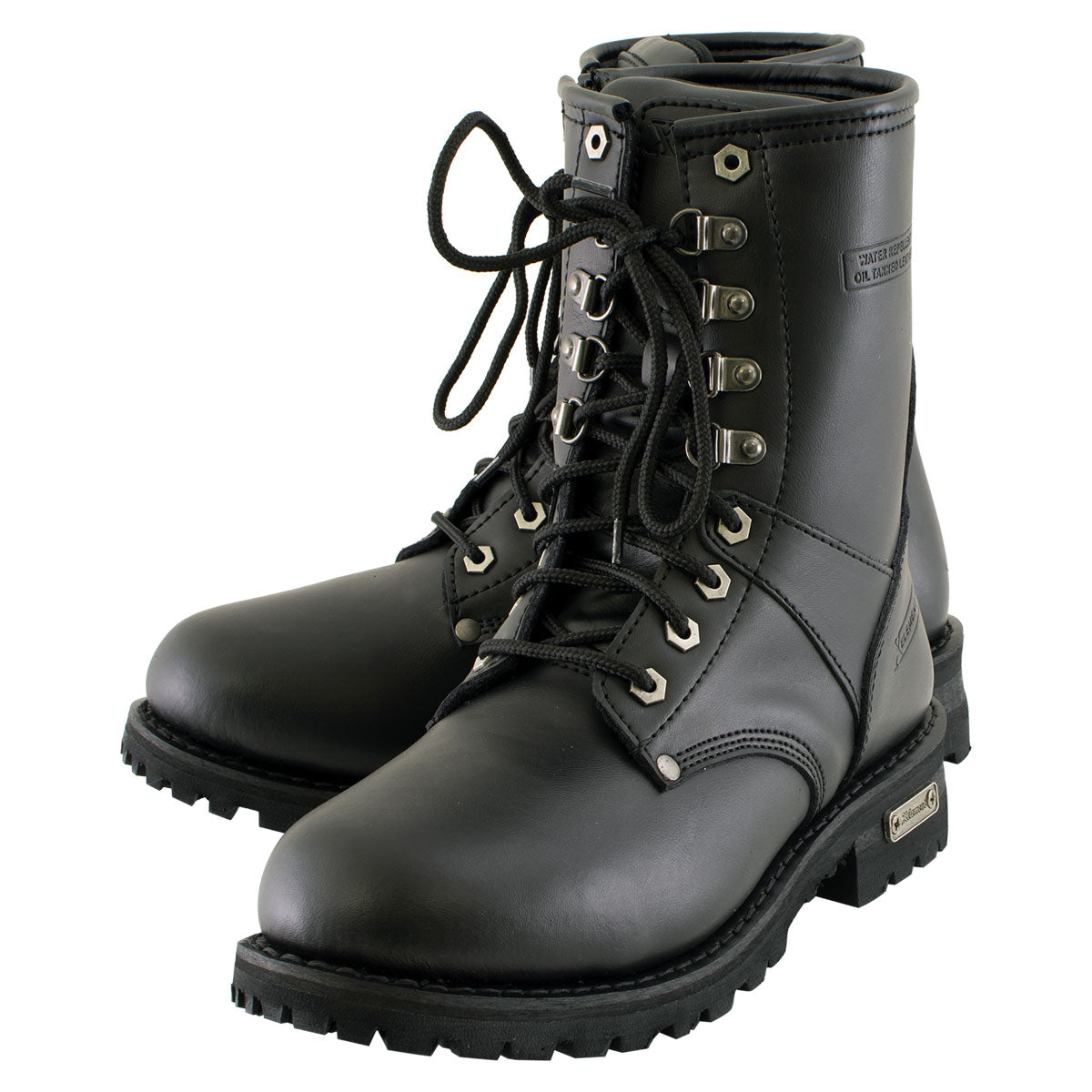 Xelement 1446 Men's 'Vigilant' Black Leather Logger Boots with Inside ...