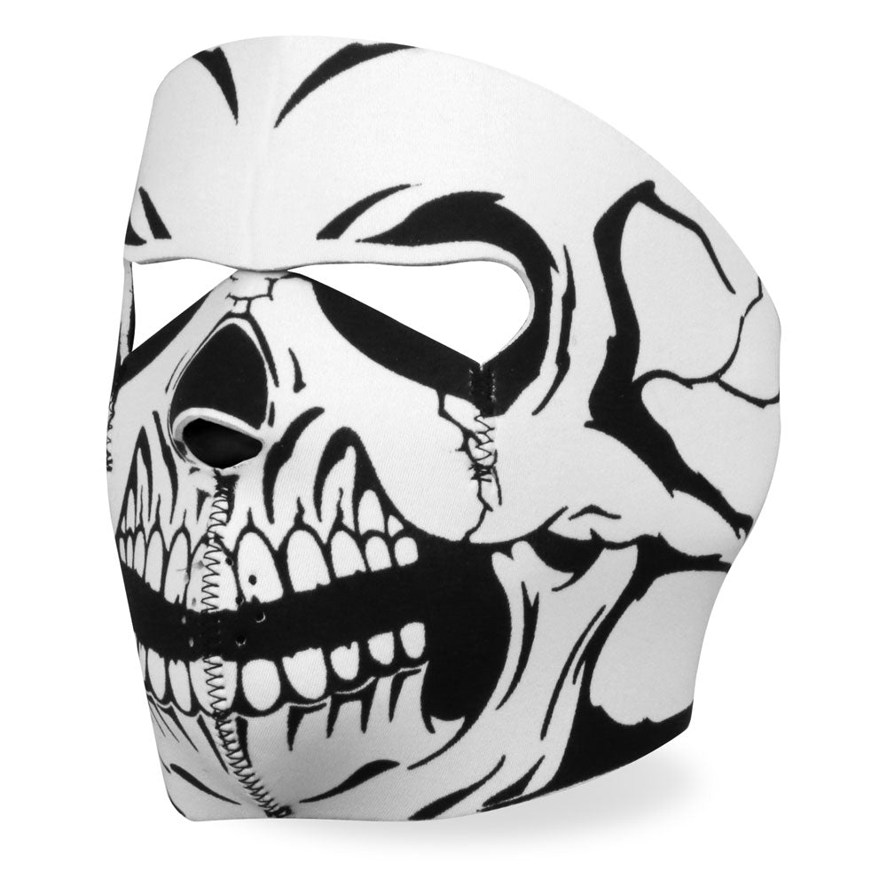 Hot Leathers FMA1012 Black and White Skull Neoprene Face Mask ...