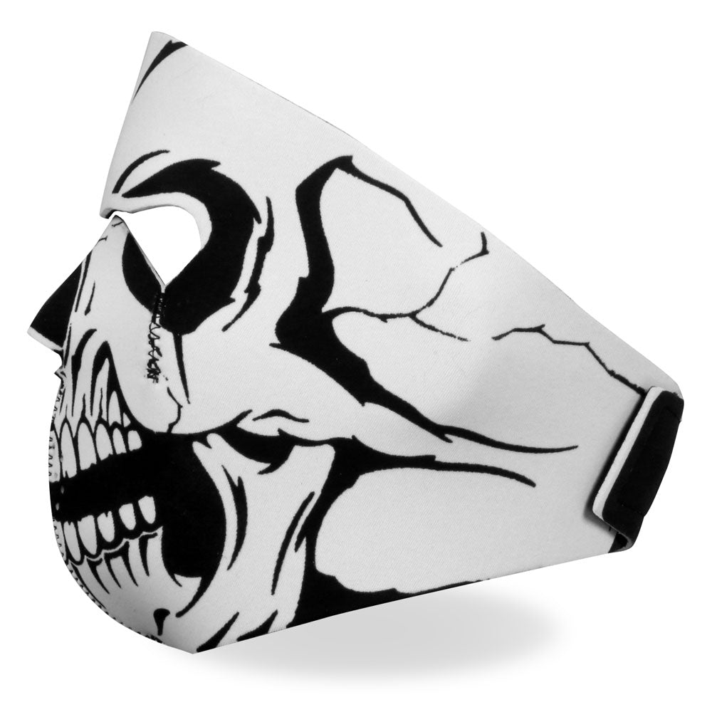 Hot Leathers FMA1012 Black and White Skull Neoprene Face Mask ...