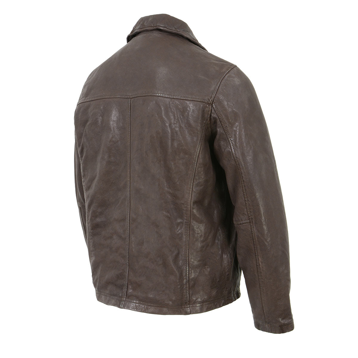 Milwaukee Leather Vintage SFM1804 Men's Classic Brown Zipper Front ...