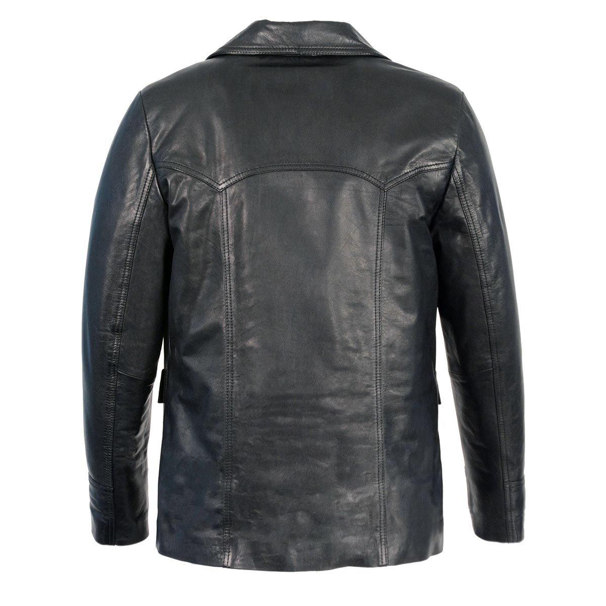 Milwaukee Leather SFM1870 Men's Black Button Closure Car Coat Blazer ...